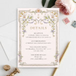Victorian Ornate Grace Floral Wedding Details Enclosure Card<br><div class="desc">For further customisation,  please click the "Personalise this template",  then "Edit using Design Tool". Stylish editable easy to use wedding templates,  more items available in the store (invitations,  rsvp,  thank you cards,  stationery & decor). If you need help or matching items,  please contact me.</div>