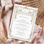 Victorian Ornate Grace Floral Wedding Details Enclosure Card<br><div class="desc">For further customisation,  please click the "Personalise this template",  then "Edit using Design Tool". Stylish editable easy to use wedding templates,  more items available in the store (invitations,  rsvp,  thank you cards,  stationery & decor). If you need help or matching items,  please contact me.</div>
