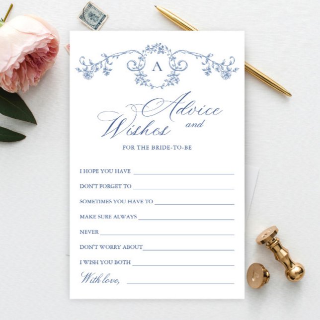 Victorian Ornate Grace Floral Wishes & Advice Card (Creator Uploaded)