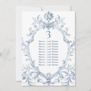 Victorian Ornate Grace Wedding Seating Chart Card