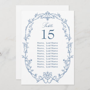 Victorian Ornate Grace Wedding Seating Chart Card