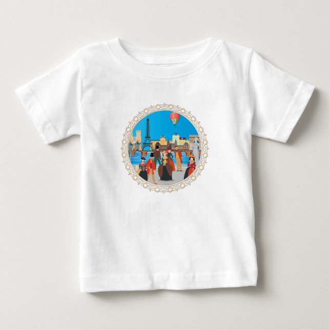 Victorian Paris Baby T-Shirt (Front)