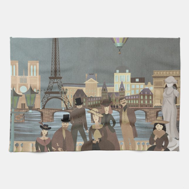 Victorian Paris Tea Towel (Horizontal)