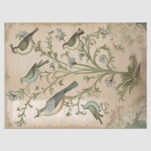 Victorian Partridges in Tree Tissue Paper