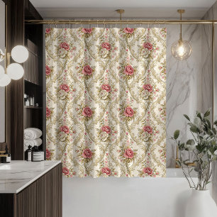 Victorian Pastel Curtain Romantic Bath Statement