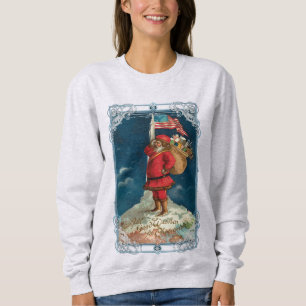 Victorian Patriotic Santa Sweatshirt