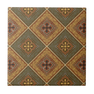 Victorian Wallpaper Pattern Decorative Ceramic Tiles | Zazzle.co.nz
