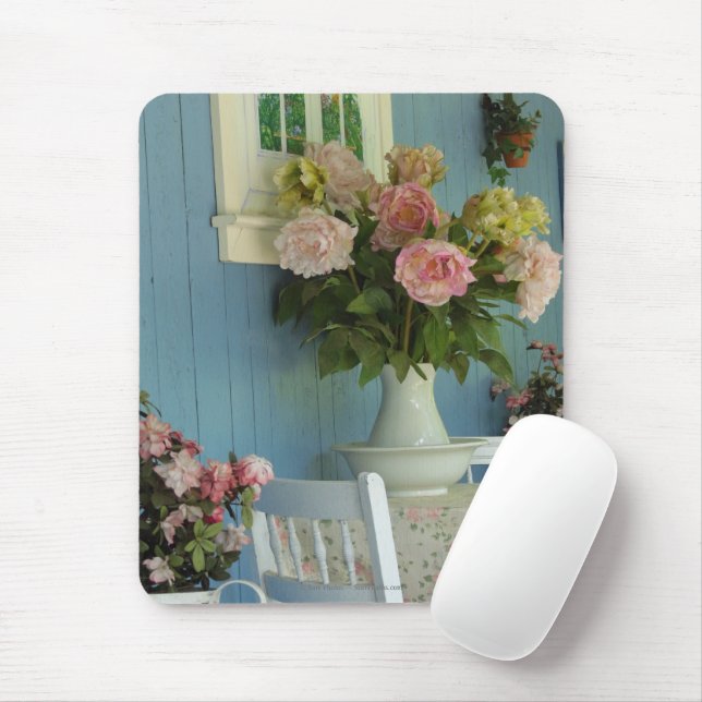 Victorian Peonies - Martha's Vineyard Mouse Pad (With Mouse)