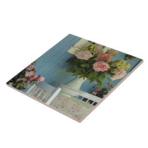 Victorian Peonies - Martha's Vineyard Tile