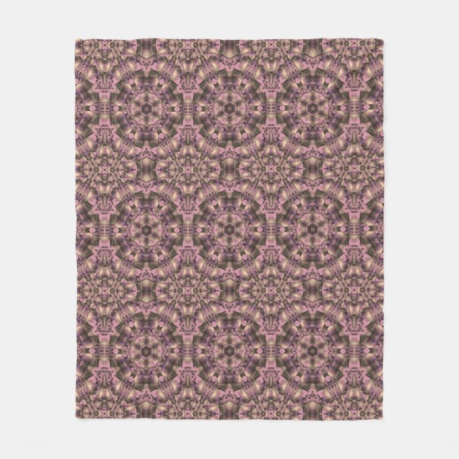 Victorian Pink Antique Fleece Blanket (Front)