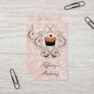 Victorian Pink Damask Boutique business cards