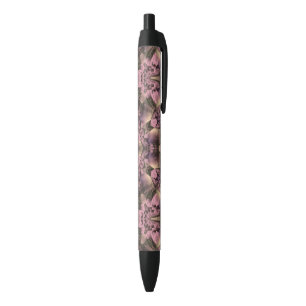 Victorian Pink Mauve Elegant Black Ink Pen