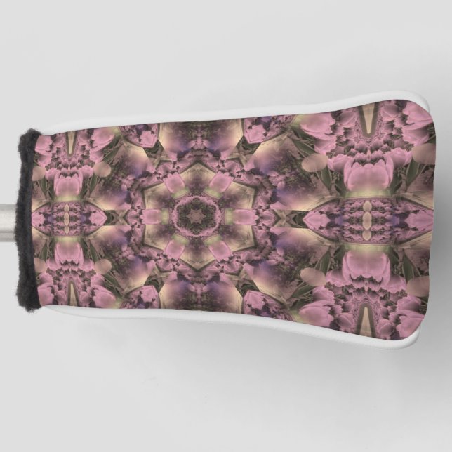 Victorian Pink Mauve Elegant Golf Head Cover (Front)