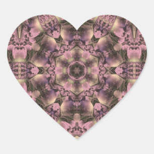 Victorian Pink Mauve Elegant Heart Sticker