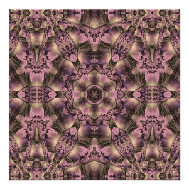 Victorian Pink Mauve Elegant Poster (Front)