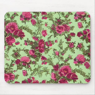 Victorian Pink Roses Mouse Pad