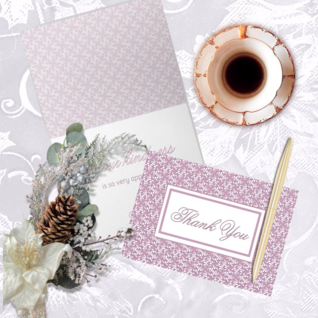 Victorian Pink Thank You Card (Creator Uploaded)