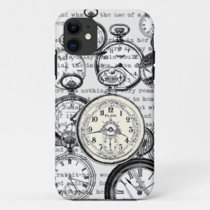 Victorian Pocket Watch Collage Alice Wonderland Case-Mate iPhone Case