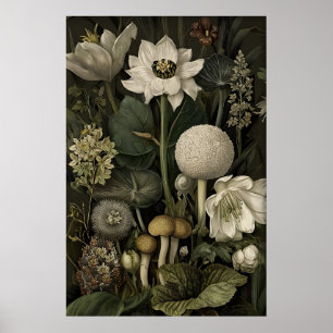 Victorian Poisonous Plants Garden Print, Sage Poster