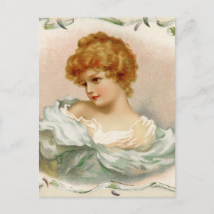 Victorian Portrait of a Young Woman Postcard