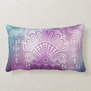 VICTORIAN POTPOURRI, FAN: FASHIONABLE FUCHSIA LUMBAR CUSHION