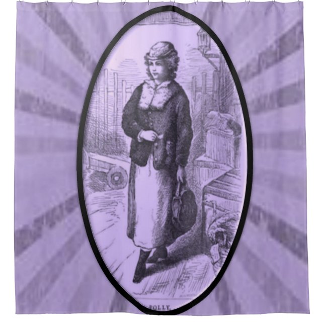 VIctorian purple lady showercurtain Shower Curtain (Front)