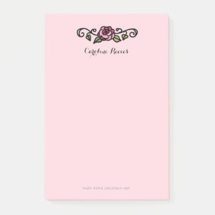 Victorian Red Rose Vintage Romantic Hand-Drawn  Post-it Notes