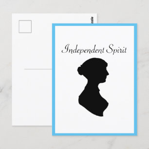 Victorian Regency Woman Silhouette Independent Art Postcard