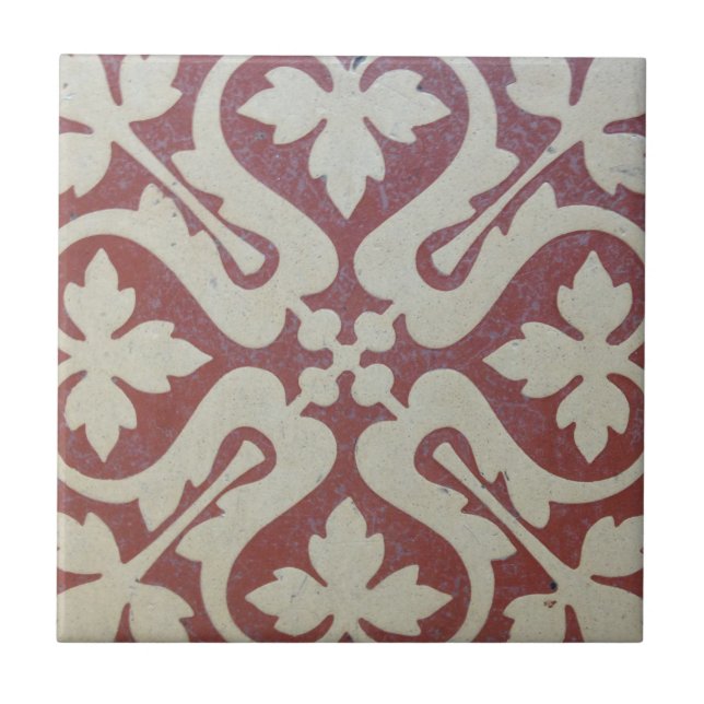 Victorian Reproduction Floral Tile (Front)