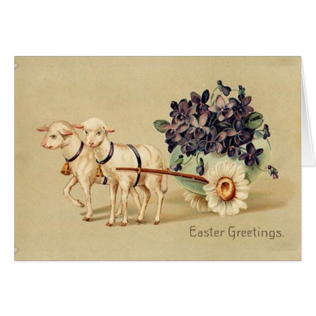Victorian Retro Vintage Easter Greetings (Front Horizontal)