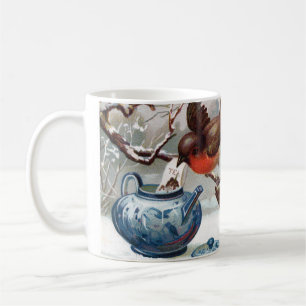 Victorian Robins Making Tea Mug