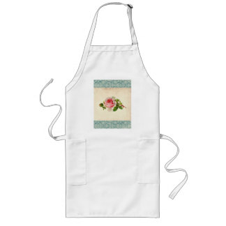 Victorian Rose and Damask Long Apron