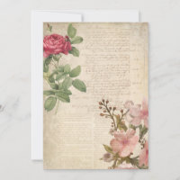 Victorian Rose and Text Ephemera