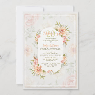 Victorian Rose Anniversary Invitation