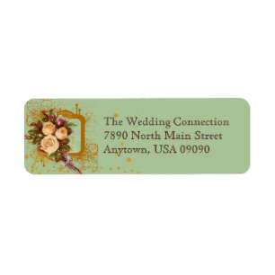 Victorian Rose Bouquet Address Labels
