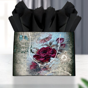 Victorian Rose Ephemera Large Gift Bag