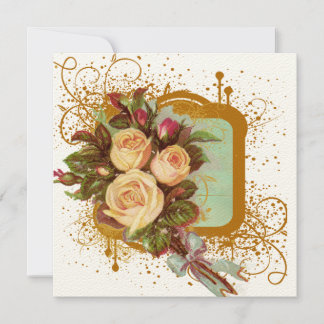 Victorian Rose Frame Square