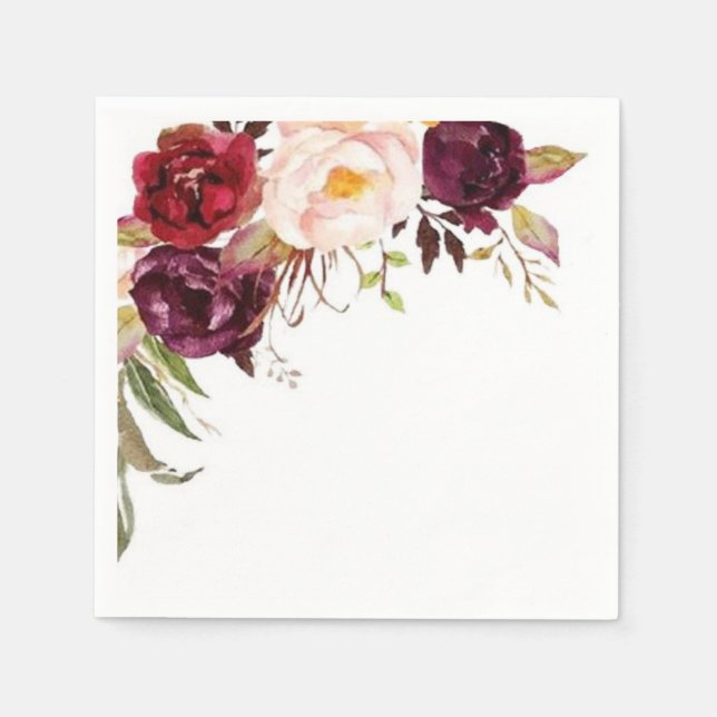 Victorian Rose Garden Elegant Paper Napkin (Front)