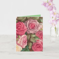 Victorian Rose Garden - Pastel Pink Blooms