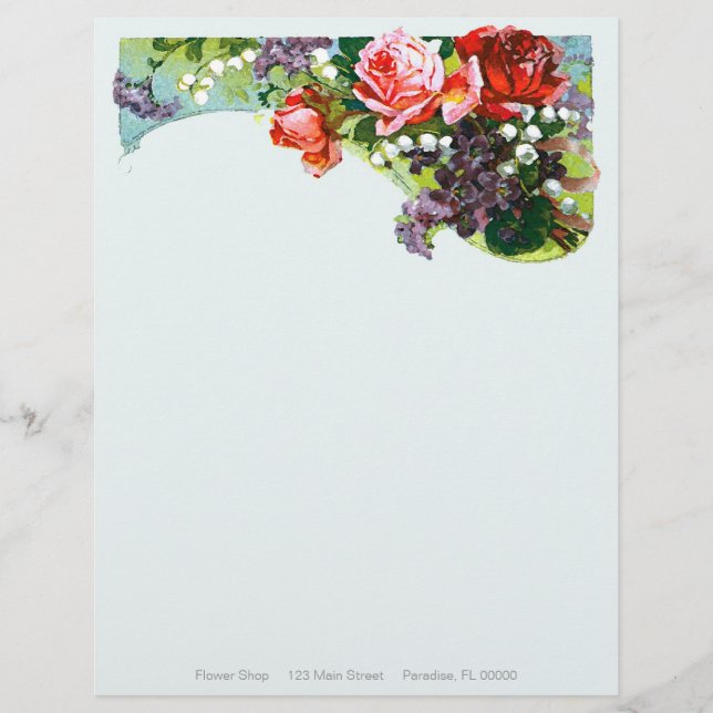 Victorian Rose ~ Letterhead Design (Front)