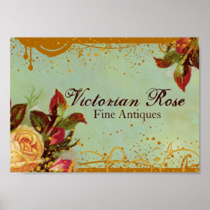 Victorian Rose Small Poster Sign Print