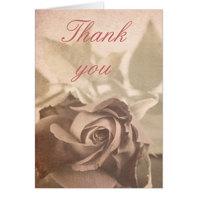 Victorian rose - Thank you card (Front)