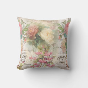Victorian Roses and Ephemera Cushion
