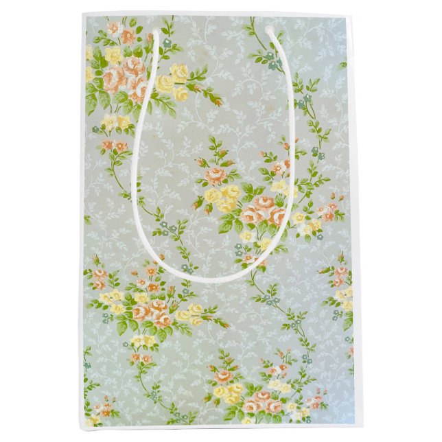 Victorian Roses and Vines Medium Gift Bag (Front)