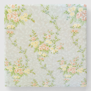 Victorian Roses and Vines Stone Coaster