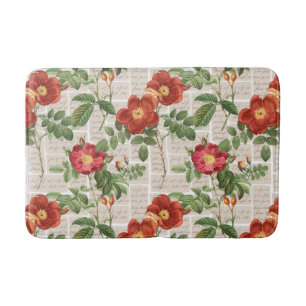 Victorian Roses Heritage Illustrations Collection Bath Mat