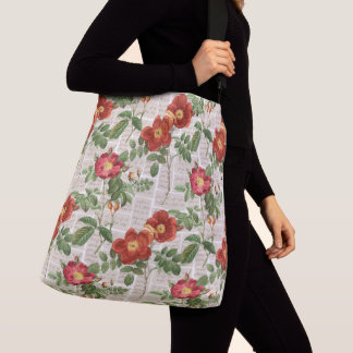 Victorian Roses Heritage Illustrations Collection Crossbody Bag