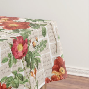 Victorian Roses Heritage Illustrations Collection Tablecloth