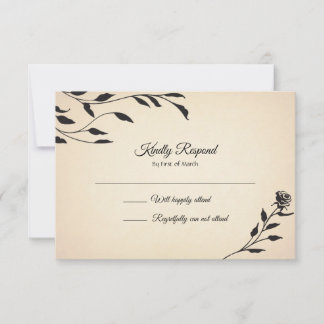 Victorian Roses RSVP Card