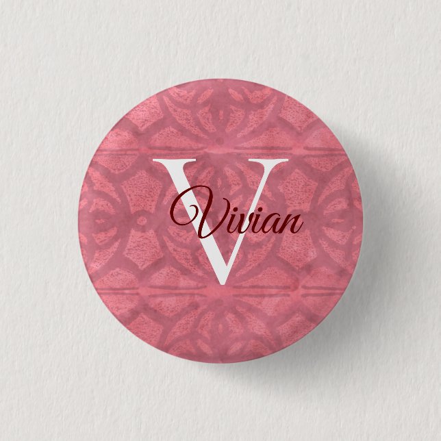 Victorian Rouge Pink 3 Cm Round Badge (Front)